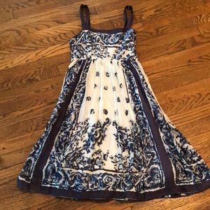 Maeve vintage Blue and White Mini Dress